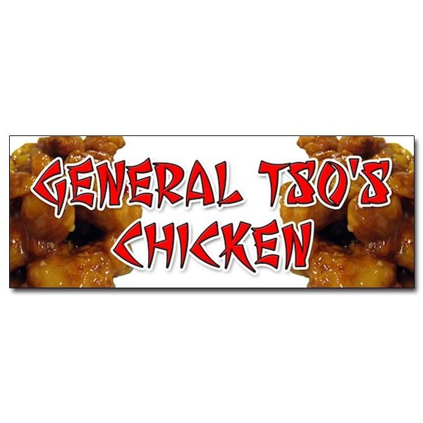 Signmission GENERAL TSOS CHICKEN DECAL sticker chinese food restaurant asian, D-24 General Tsos Chicken D-24 General Tsos Chicken - main